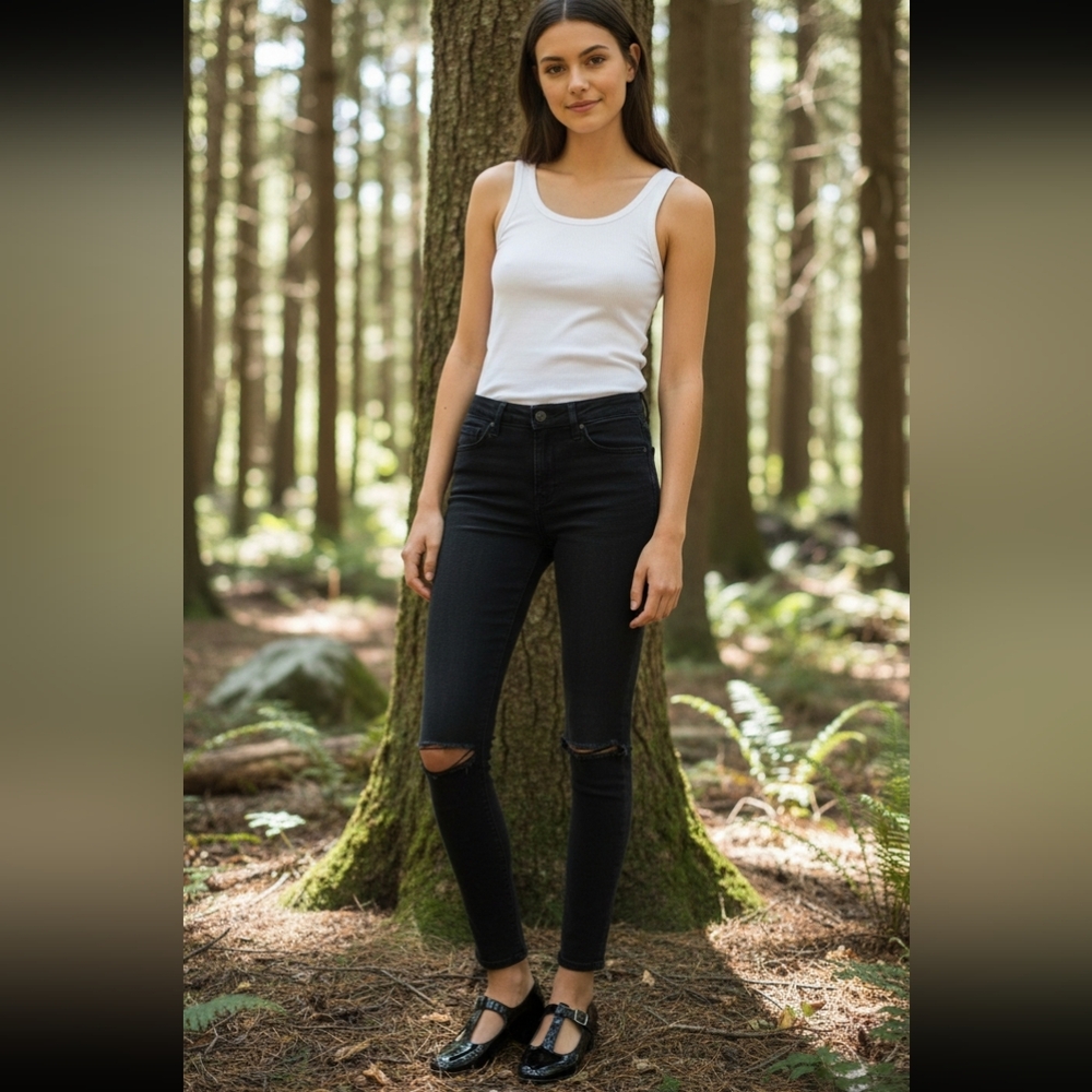 J Brand Cropped Distressed Jeans